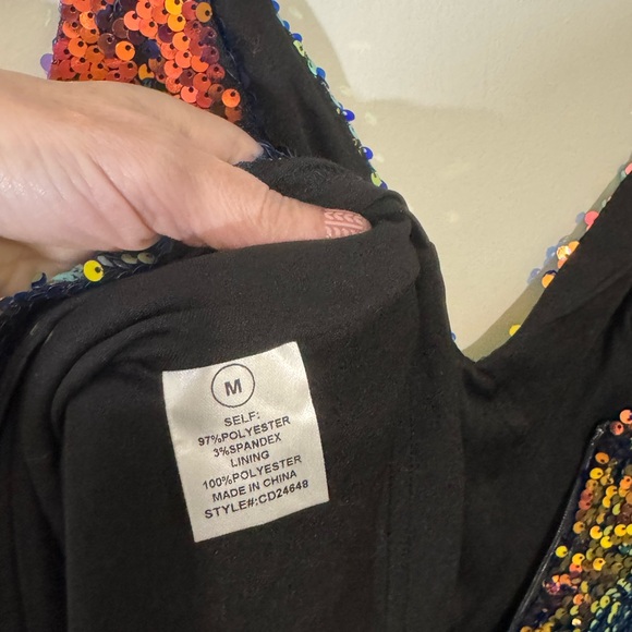 Fashion Nova Black Dress with Multicolor Sequins - Picture 7 of 7